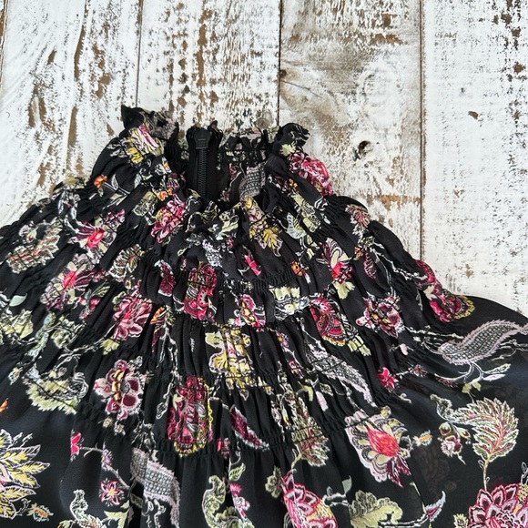 Cinq à Sept Daija paisley print long sleeve dress, Size 0 - Picture 5 of 7